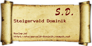 Steigervald Dominik névjegykártya