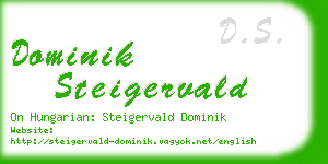 dominik steigervald business card